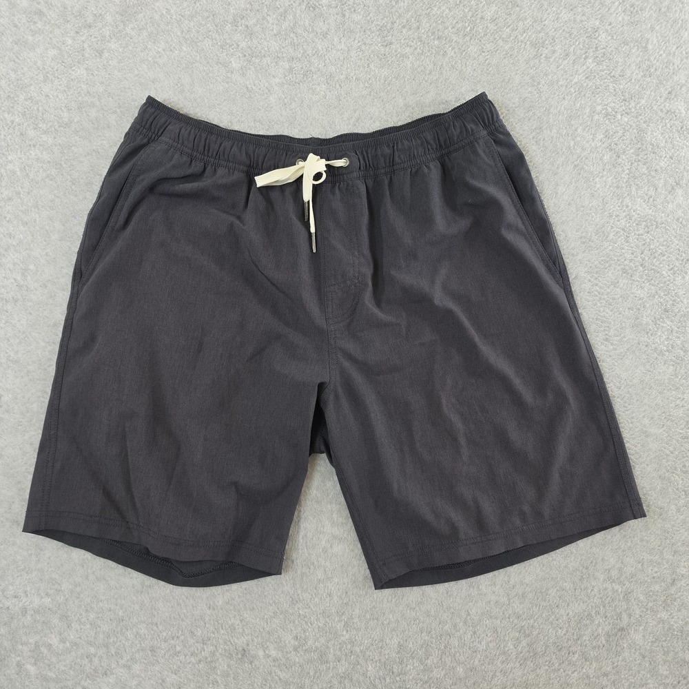 Fair Harbor Men's Large Anchor Shorts Gray Lined Sustainable Swim Gym Trunk L